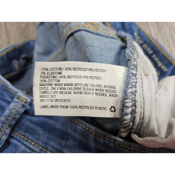(3/$35) Universal Thread Jeans Women 2/26R Blue High Rise Skinny Stretch Raw Hem - Picture 8 of 13